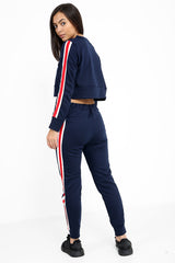 Red And White Stripe Loungewear Set