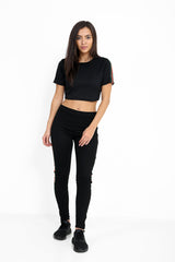 Green And Red Striped Loungewear Set