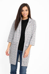 Red Check Duster Coat