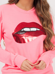 Lip Foil Print Loungewear