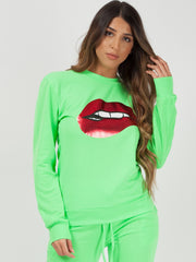 Lip Foil Print Loungewear