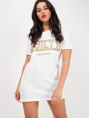 Glitter Guilty Slogan Printed T-Shirt