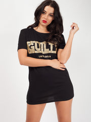 Glitter Guilty Slogan Printed T-Shirt