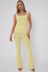 Slinky Vest Top & Flare Trouser Co-ord
