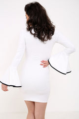 Bell Sleeve Choker Bodycon Dress