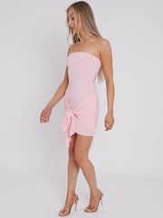Slinky Knot Detail Bandeau Kleid