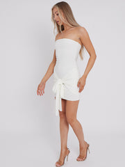 Slinky Knot Detail Bandeau Kleid