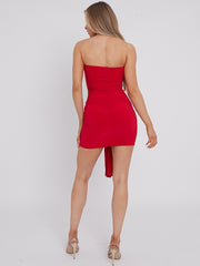 Slinky Knot Detail Bandeau Kleid