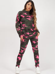 Camouflage Long Sleeves Loungewear Co-ord