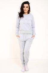 Diamante Embellished Star Loungewear Suit