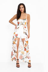 Playsuit de cajón de chifón con estampado floral Cami