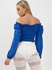 Shirred Milkmaid Crop Top