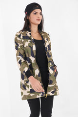 Longline Lightweight Camouflage Shell Jacket