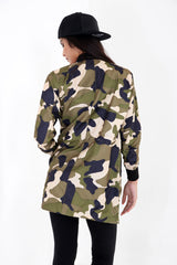 Longline Lightweight Camouflage Shell Jacket