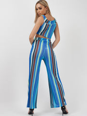 Multi Coloured Crop Top & Trouser Co-ord