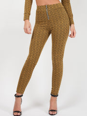 Olivia & Kady geweven gebreide crop-top & broekcoördinage