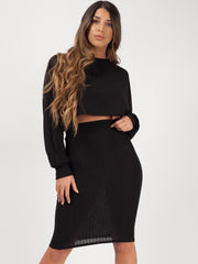 Bijgesneden batwing top & rok coördin