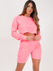 Crop Top & Pocket Shorts Coord