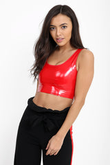 Vinyl PU Crop Top