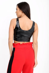 Vinyl PU Crop Top