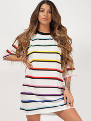 Striped Oversized Boyfriend Tunic T-Shirt
