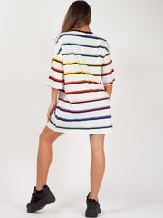 Striped Oversized Boyfriend Tunic T-Shirt