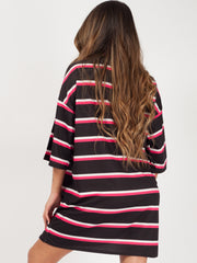 Striped Oversized Boyfriend Tunic T-Shirt