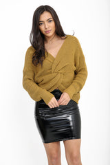 Knoten -Strickpullover Twist -Knoten