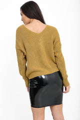 Knoten -Strickpullover Twist -Knoten