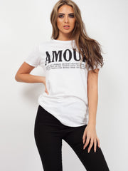 Amour Slogan Printed T-Shirt