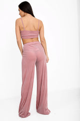 Ribbed Velvet Two Piece Set