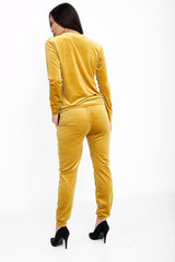 Girl Boss Slogan Velvet Tracksuit Loungewear