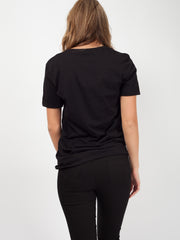 Glitter Sassy Slogan Printed T-Shirt