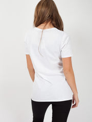 Glitter Sassy Slogan Printed T-Shirt