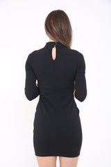 Knip Choker Neck Bodycon -jurk