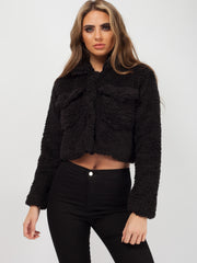Emily Borg Popper Button Cropped Jacket