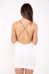 Cross Back Slinky Mini Dress