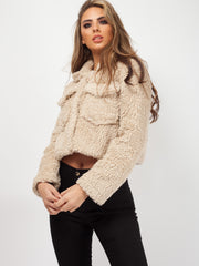 Emily Borg Popper Button Cropped Jacket