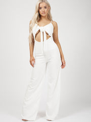 Cut Out Knot Front Cami Jumpsuit