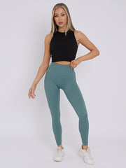 New Stretchy High Waisted Ribbed Leggings