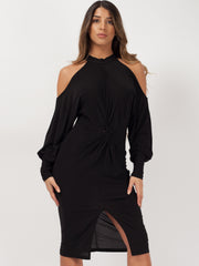Cold Shoulder Twist Front Dress
