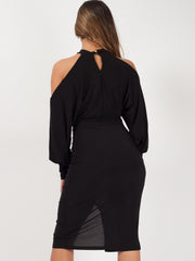 Cold Shoulder Twist Front Dress