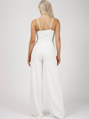 Cut Out Knot Front Cami Jumpsuit