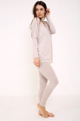 Choker Neck Viscose LoungeWear Set