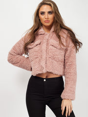 Emily Borg Popper Button Cropped Jacket