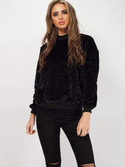 High Neck Fluffy Jumper