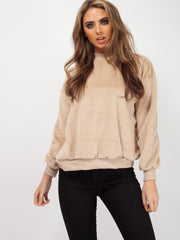 High Neck Fluffy Jumper