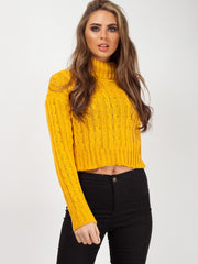 Rosie Roll Neck Cable Knit Cropped Jumper