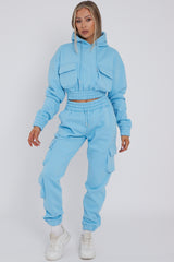 Cargo Pockets Fleece Tracksuit