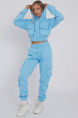 Cargo Pockets Fleece Tracksuit